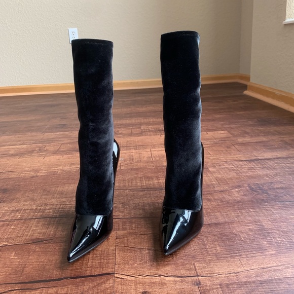 Balenciaga glossy blk Pointedtoe elasticize bootie - Picture 5 of 8